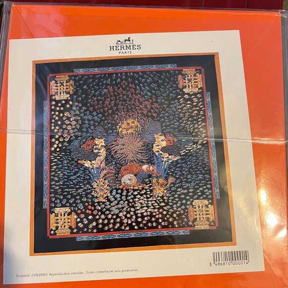 Hermes Accessories - Vintage Hermes scarf: underwater scene